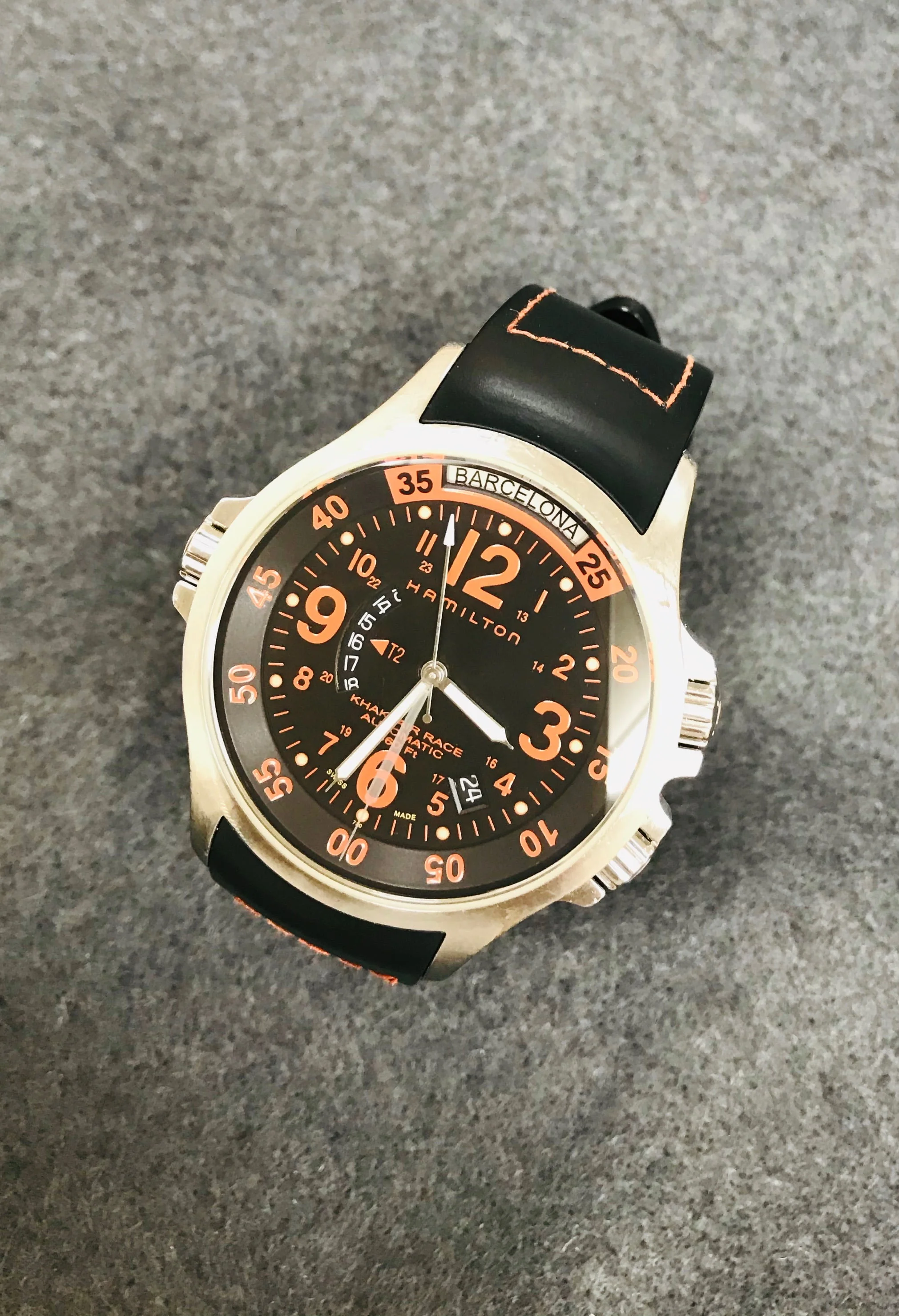 #346【オーバーホール・料金事例】HAMILTON/KHAKI AIR RACE GMT